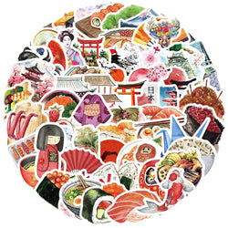 Watercolor Travel Graffiti Stickers for Suitcase, Skateboard, Laptop, Luggage, Phone - 10/30/64Pcs DIY Decals (ONLINE ORDER ONLY)