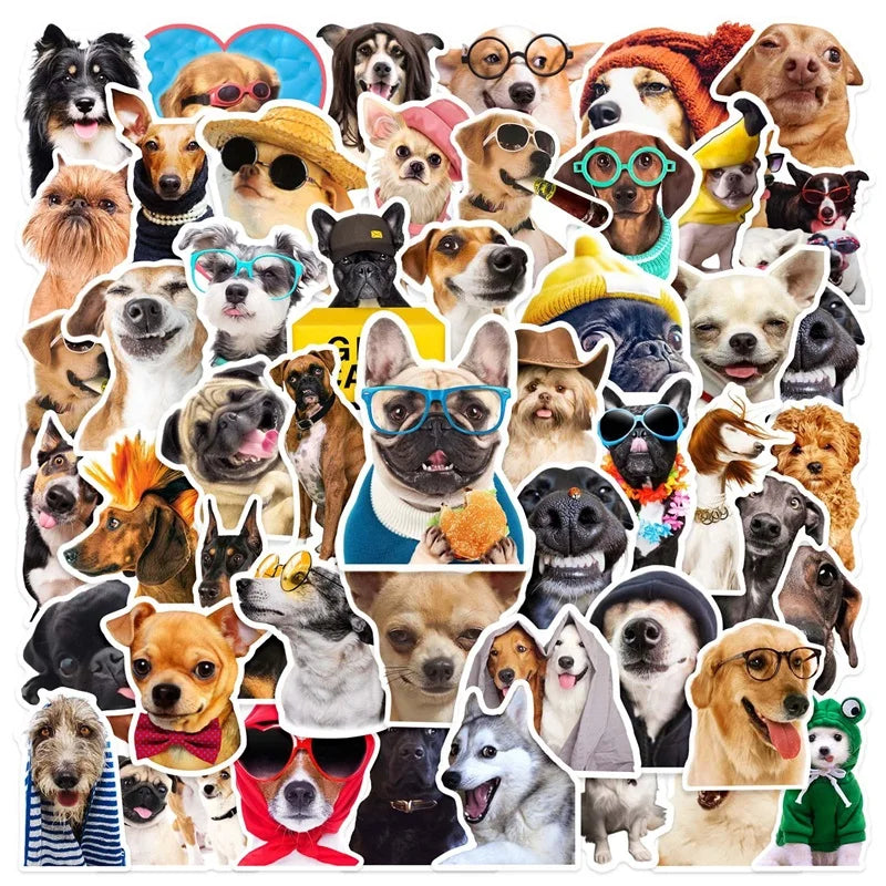 10/30/50PCS Cartoon Life Dog Children's PVC Sticker Aesthetic Decoration Scrapbooking Stationery School Supplies for Kids (ONLINE ORDER ONLY)