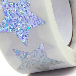 100-500Pcs Holographic Round/Heart Shape Stickers For Reward Sticker Party Gift Decoration Label Valentine's Day Sticker (Online Order Only)