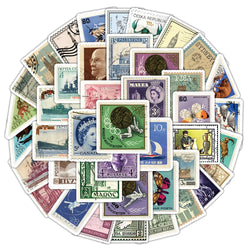Vintage Stamp Graffiti Stickers for Laptop, Phone, Skateboard, Guitar, Car, Kids Toys (ONLINE ORDER ONLY)