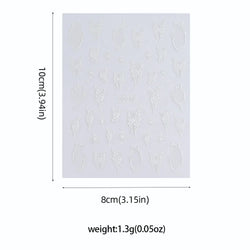 1pc Christmas Nail Sticker 3D Gold Glitter Snowflake Elk Penguin Bells Design Adhesive Nail Slider Decals Winter Manicure Decor* (Online Order Only)