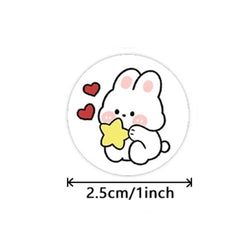 100-500pcs Children's Cartoon Animal Stickers Baby Stickers Kindergarten Inspirational Little Red Flower Reward Roll Stickers (ONLINE ORDER ONLY)