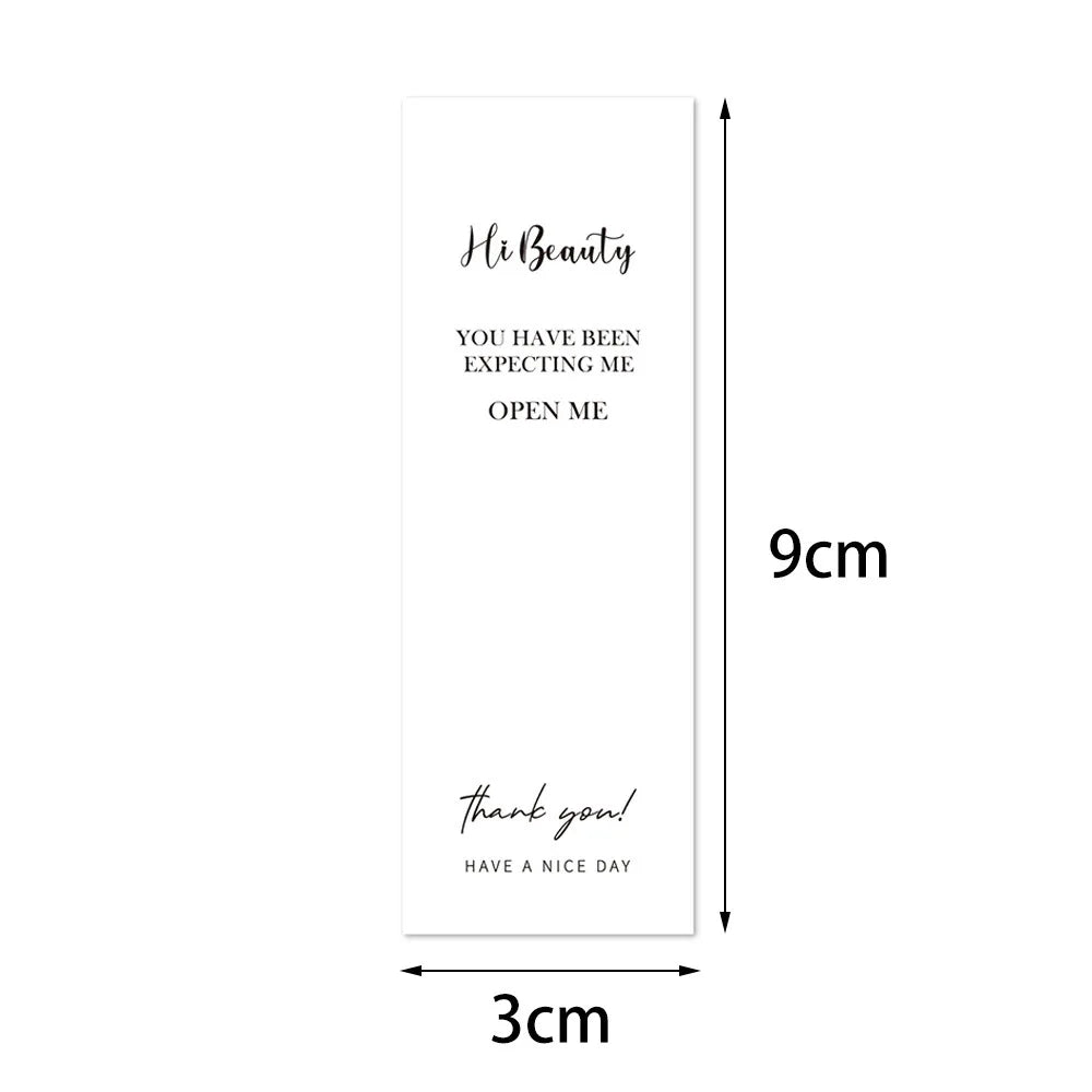 100pcs/Roll 3*9cm Thank You For Your Purchase Stickers For Small Business Gift Package Personalized Labels (Online Order Only)