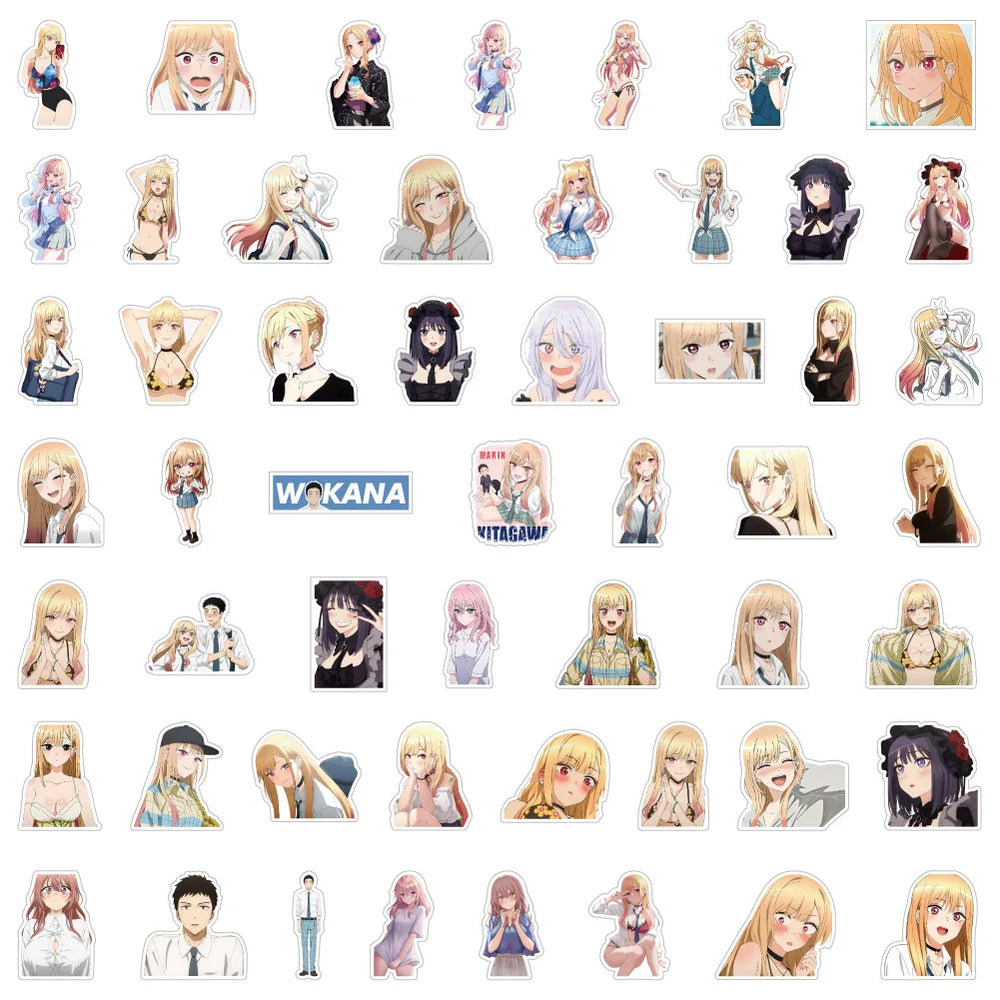 10/30/50PCS My Dress Up Darling Stickers Funny Anime Decals Kawaii Girl Graffiti Scrapbook Luggage Laptop Guitar Bike Sticker (ONLINE ORDER ONLY)