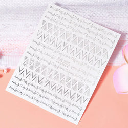 1PC Heart Love Design 3D Nail Art Sticker English Letter Self-Adhesive Slider Valentine's Day DIY Manicure Tips Accessories Tool (ONLINE ORDER ONLY)