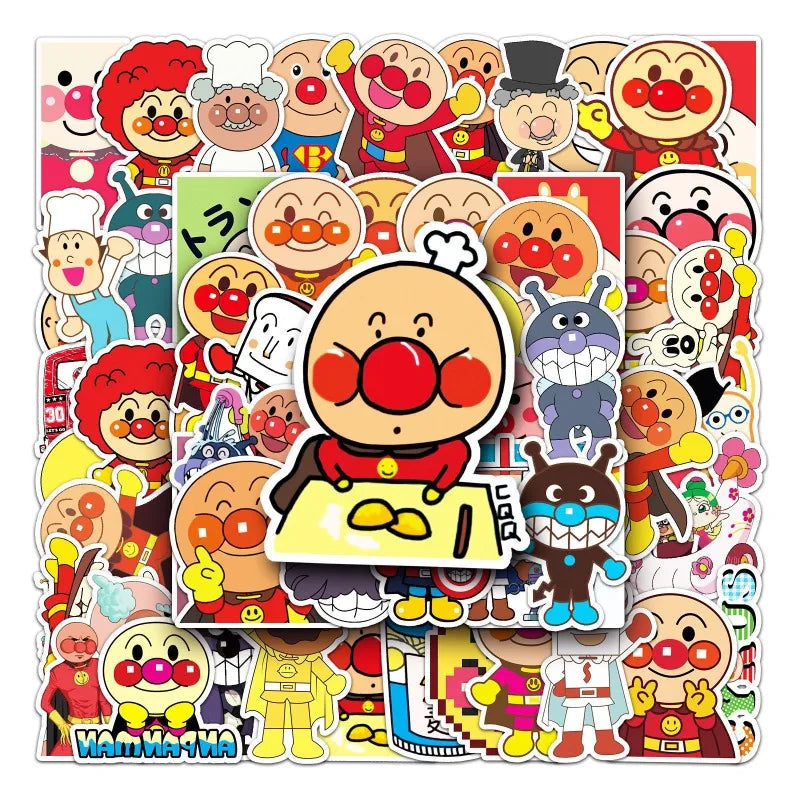 50pcs Cartoon Graffiti Stickers for Laptop, Phone, Car, Water Bottle, Suitcase, Stationery, Refrigerator (Online Order Only)