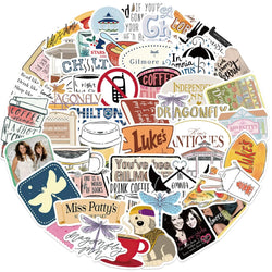 10/52pcs Anime Gilmore Girls Cartoon Stickers Funny TV Sticker Scrapbook Luggage Laptop Guitar Car Bike Skatebaord Decals Toy (ONLINE ORDER ONLY)