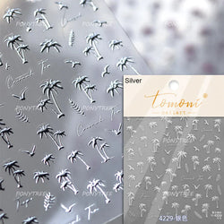 Summer Beach Bikini Watermelon Hat Sandals Ice Cream Shell Conch Starfish Cat Duck Nail Art Decoration Stickers Manicure Decals (ONLINE ORDER ONLY)