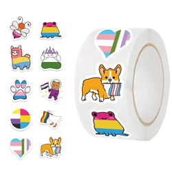 500pcs Rainbow LGBTQ Stickers Roll for Kids for School Reward Decals Students Teachers Cute Animals Stickers Labels (ONLINE ORDER ONLY)