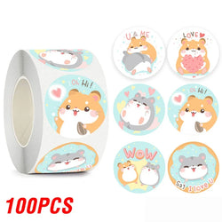 100-500pcs Cute Reward Stickers for Kids Children Kindergarten School Encouragement Students Games Toy Animals Stationery Labels (ONLINE ORDER ONLY)