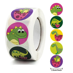 100-500pcs 8 Styles Round Cartoon Animal Reward Stickers Kids Party Handmade Scrapbooking Gift Packaging Seal Label (Online Order Only)
