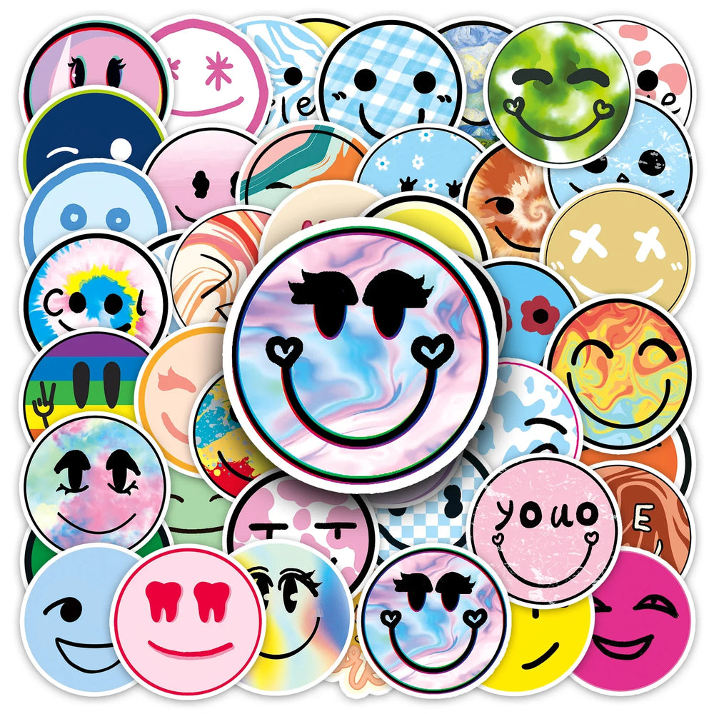 50Pcs Cute Waterproof Vinyl Stickers for Skateboard Snowboard (Online Order Only)