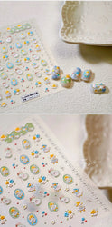 Cute Duck Pear Bowknot Mini Flower Duckling Line Bow Photo Frame Seal Stamp Figure Self Adhesive Nail Art Sticker Manicure Decal (ONLINE ORDER ONLY)