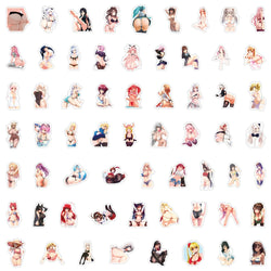 10/30/60/120PCS Sexy Girl Cartoon Hentai Stickers Anime Waifu Graffiti DIY Laptop Phone Cup Car Bike Skateboard Guitar Decals (ONLINE ORDER ONLY)