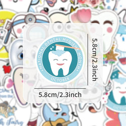 10/30/50pcs Cute Funny Cartoon Protect Teeth Graffiti Stickers Kawaii Laptop Phone Suitcase Decoration Stationery Sticker Toys (ONLINE ORDER ONLY)