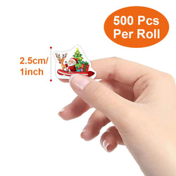 100-500pcs Heterotypic Christmas Themed Santa Claus Transportation Stickers 8 Designs 2.5 cm/1 inch DlY Graffiti Holiday Labels (Online Order Only)