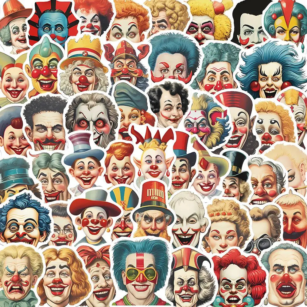 10/25/50PCS Joker Sticker Waterproof Halloween DIY Laptop Guitar Helmet Decal (Online Order Only)