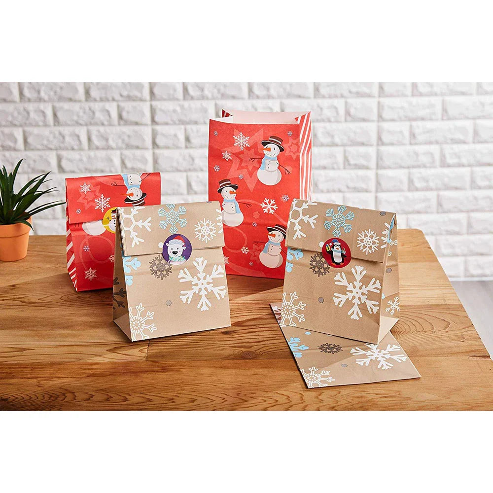 100-500pcs Christmas Sticker 8 Designs Pattern Cartoon Sticker For Kids Toys Christmas Gift Waterproof Adhesive Labels (ONLINE ORDER ONLY)