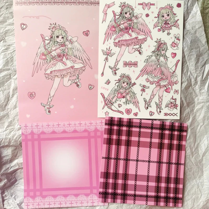 New Cute Cool Sweet Maid Girl Stickers Diary Scrapbooking DIY Album Decoration Sticker Aesthetic Personalized Kawaii Stationery (ONLINE ORDER ONLY)