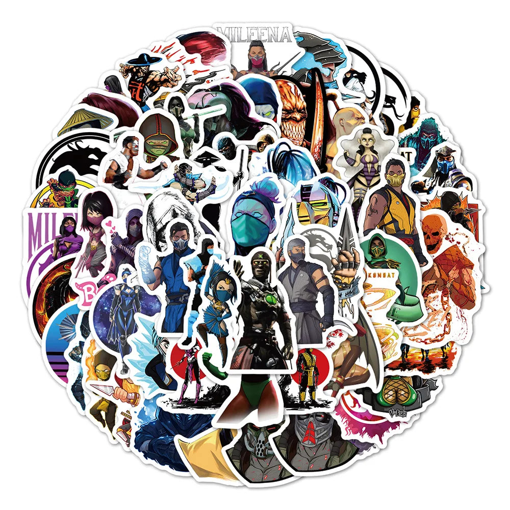 10/30/60PCS Mortal Kombat Graffiti Sticker Game Waterproof Decals DIY Skateboard Water Cup Suitcase Laptop Phone Bike Kids Toy (ONLINE ORDER ONLY)