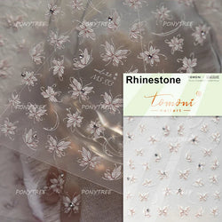 Gradual Asymmetric Butterfly Rose Flower Moon Ancient Poem 5D Reliefs Self Adhesive Nail Stickers JellyManicure Decals Wholesale (Online Order Only)