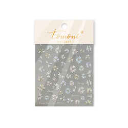 Colourful Daisy Cosmos Hot Stamping Petal Delicate and Pretty Plant Self Adhesive Nail Art Decoration Stickers Manicure Decals (ONLINE ORDER ONLY)