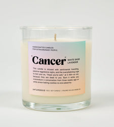 Cancer Astrology Glass Candle (ONLINE ORDER ONLY)