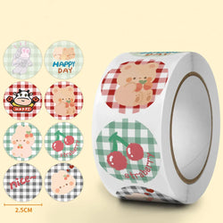 100-500pcs Cute Cartoon Stickers 1inch Reward Sticker Round Rainbow Seal Labels for Handmade Gift Packing Decor Kids (Online Order Only)
