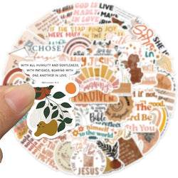 10/30/50PCS Kawaii Boho The Bible Decoration Scrapbooking Accessories PVC Sticker Aesthetic Stationery School Supplies for Kids (ONLINE ORDER ONLY)