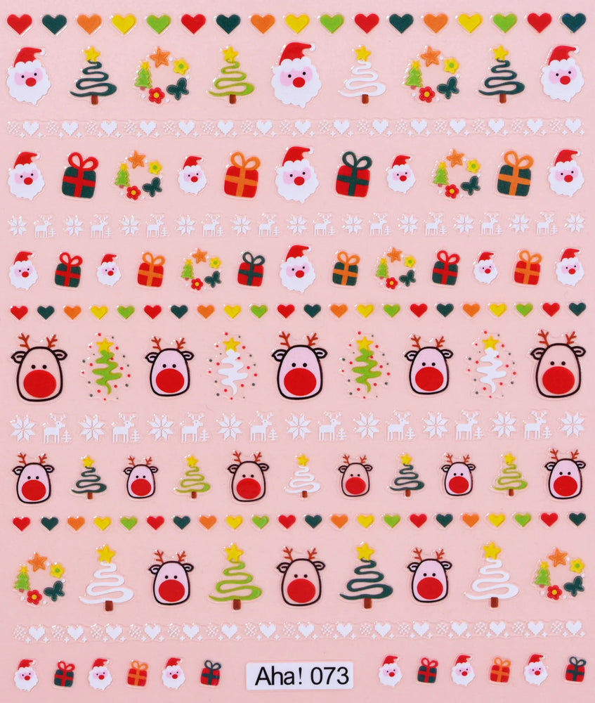 1PCS Laser Gold Snowflake Christmas Tree Nail Sticker 3D Adhesive Nail Decals Nail Art Accessories New Christmas Decoration 2024 (ONLINE ORDER ONLY)