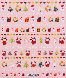 1PCS Laser Gold Snowflake Christmas Tree Nail Sticker 3D Adhesive Nail Decals Nail Art Accessories New Christmas Decoration 2024 (ONLINE ORDER ONLY)