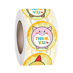 100-500pcs Cartoon Thank You Stickers For Seal Packaging Decoration Stickers School Teacher Kids Student Stationery Stickers (ONLINE ORDER ONLY)