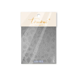 Baroque Figure Flower Totem Geometric Star Love Heart Hot Stamping Embossed Relief Self Adhesive Nail Art Sticker Manicure Decal (ONLINE ORDER ONLY)