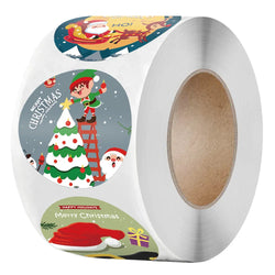 100-500Pcs New Merry Christmas Stickers Gift Packaging Seal Labels for New year decor, Greeting cards, Candy bags Stickers (ONLINE ORDER ONLY)