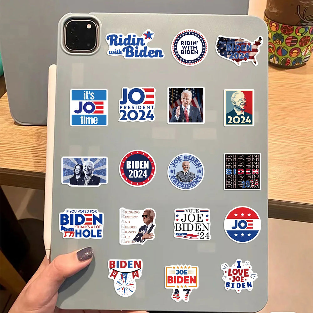 50pcs Cartoon Funny Joe Biden Harris Stickers Decals DIY Graffiti Toys For Laptop Guitar Luggage Skateboard Kids Sticker (ONLINE ORDER ONLY)