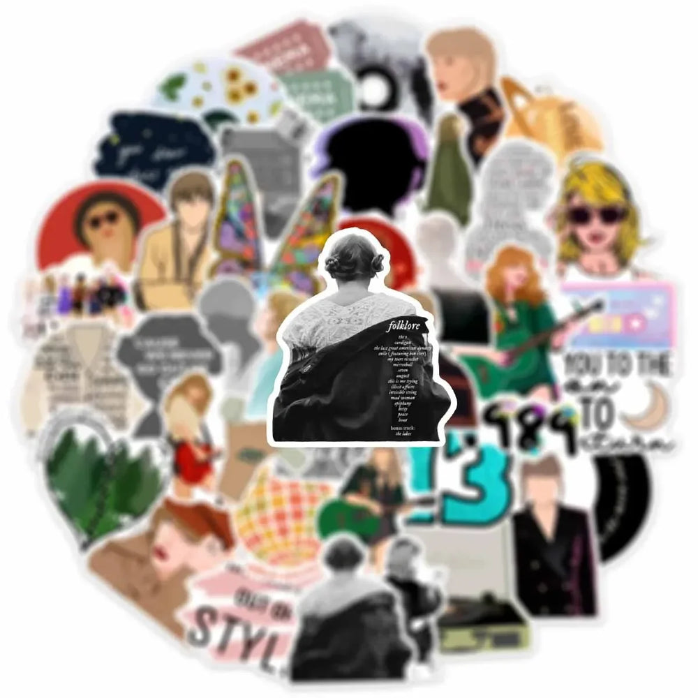 Aesthetic Folk Music Taylor Sticker Packs (ONLINE ORDER ONLY)