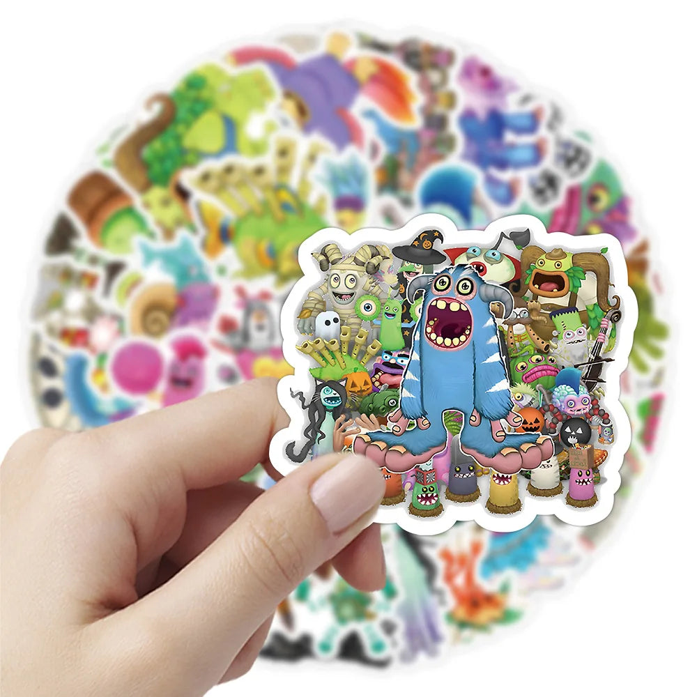 10/30/50PCS My Singing Monster Stickers Game Cute Cartoon Decals Toy DIY Notebook Laptop Phone Skateboard Car Kids Sticker Gift (ONLINE ORDER ONLY)