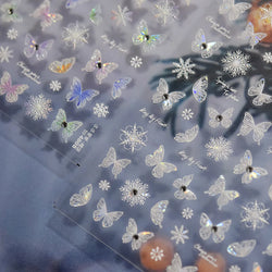 Colourful Butterfly Delicate Anmials Adhesive Nail Art Stickers Dreamy Winter Snowflake Rhinestone Manicure Decals Nail Supplies (ONLINE ORDER ONLY)