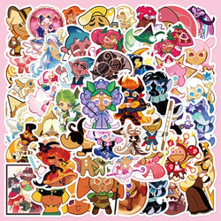 50pcs Cookie Run Kingdom Animation Stickers for Helmet, Desktop, Wall Decoration (Online Order Only)