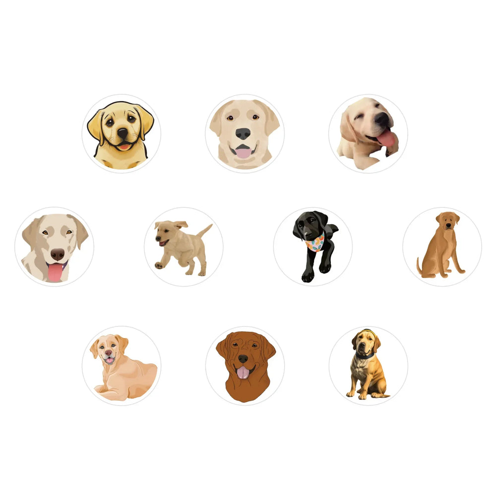 100-500pcs 1inch Animal Dog Stickers Roll for Envelope Praise Reward Student Label Stationery Seal Lable Child Toy Gift (ONLINE ORDER ONLY)