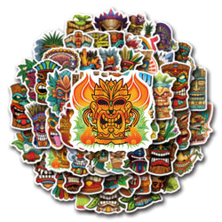 Stone Tiki Statue Stickers for Phone Laptop Luggage Skateboard Decals 10/30/50PCS (Online Order Only)