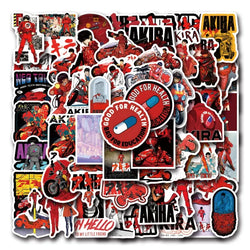 55pcs AKIRA Cartoon Stickers for Laptop, Phone, Car, Scooter, Water Bottle, Suitcase, Refrigerator, Stationery (ONLINE ORDER ONLY)