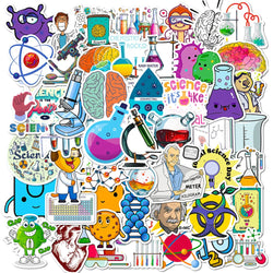 Science Lab Chemical Stickers Decals Waterproof for Laptop Phone Luggage Kids Toy (Online Order Only)