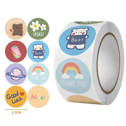 500pcs/roll Reward Stickers For Kids Children Kindergarten School Encouragement Students Games Toy Animals Stationery Labels (ONLINE ORDER ONLY)