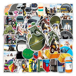 50pcs PUBG Stickers for Laptop, Phone, Car, Scooter, Suitcase, Water Bottle, Stationery, Refrigerator (Online Order Only)