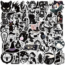 Magic Witch Cartoon Stickers for Phone Laptop Luggage Skateboard - 10/30/50PCS (Online Order Only)