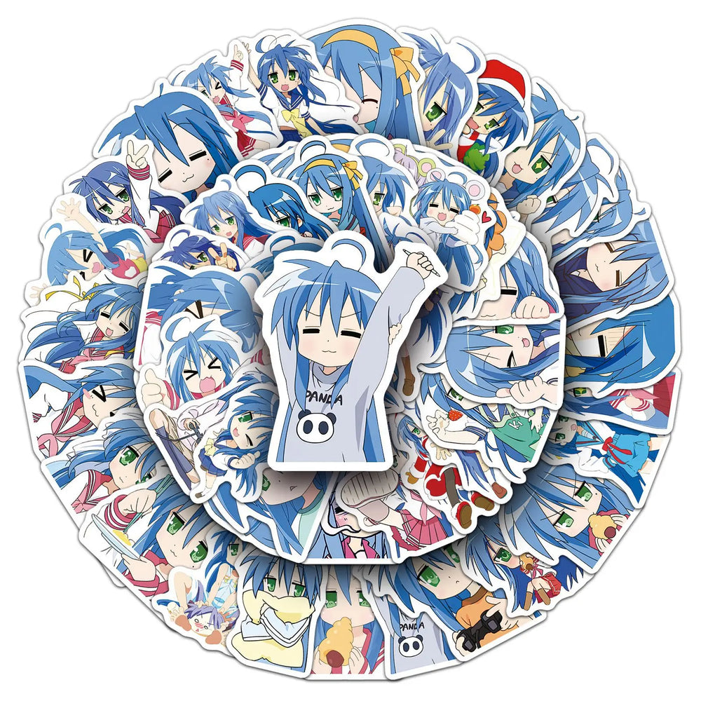10/30/50PCS Izumi Konata Stickers Animation Decals Cartoon DIY Toy Fridge Luggage Laptop Phone Guitar Bike Skatebaord Sticker (ONLINE ORDER ONLY)