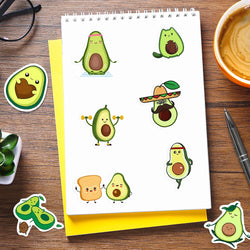 10/25/50PCS Cute Lovely Avocado Stickers Small Self-Adhesive Decals Photo Album Journal Scrapbook Luggage Refrigerator Notebook (ONLINE ORDER ONLY)