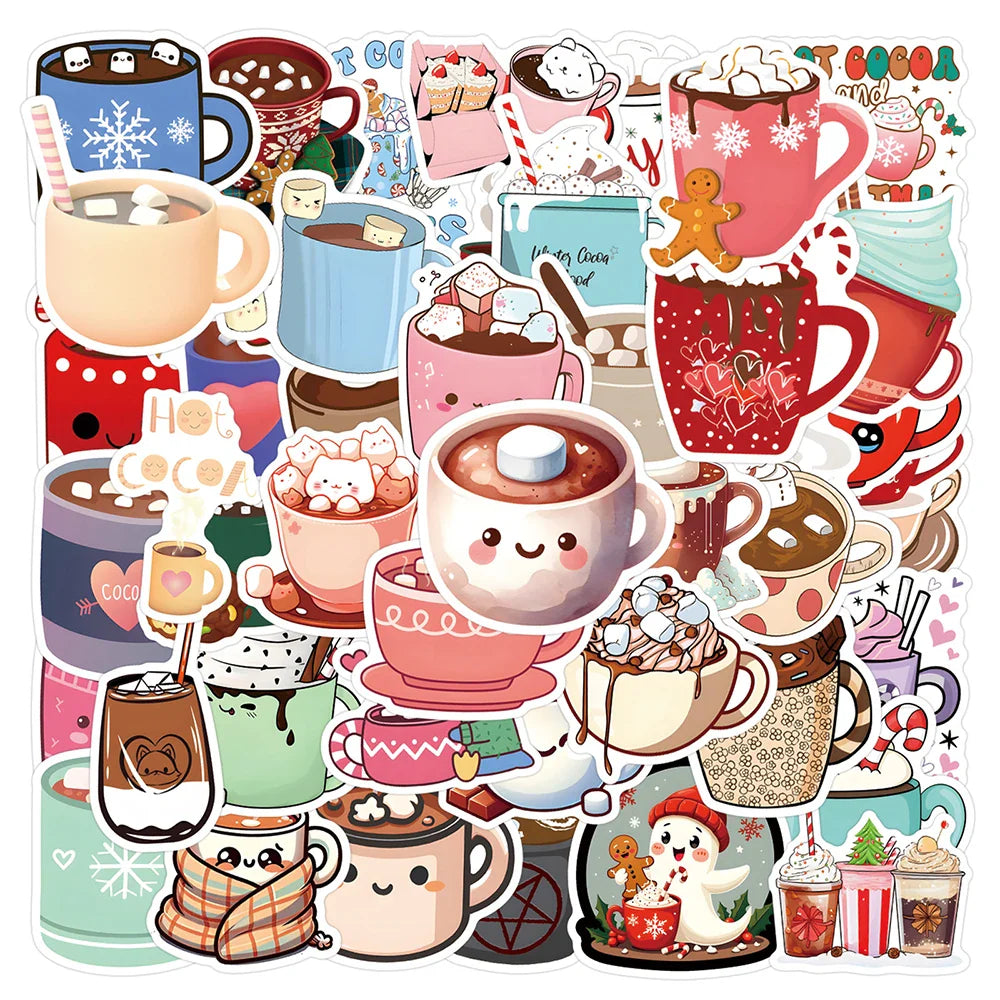 Funny Hot Cocoa Meme Stickers Decals DIY Laptop Notebook Suitcase Phone Cartoon Kids Toys (Online Order Only)
