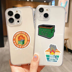 56Pcs Creative Dumpster on Fire Stickers For Phone Suitcase Journal Accessories Scrapbooking Supplies DIY Graffiti Stickers (Online Order Only)